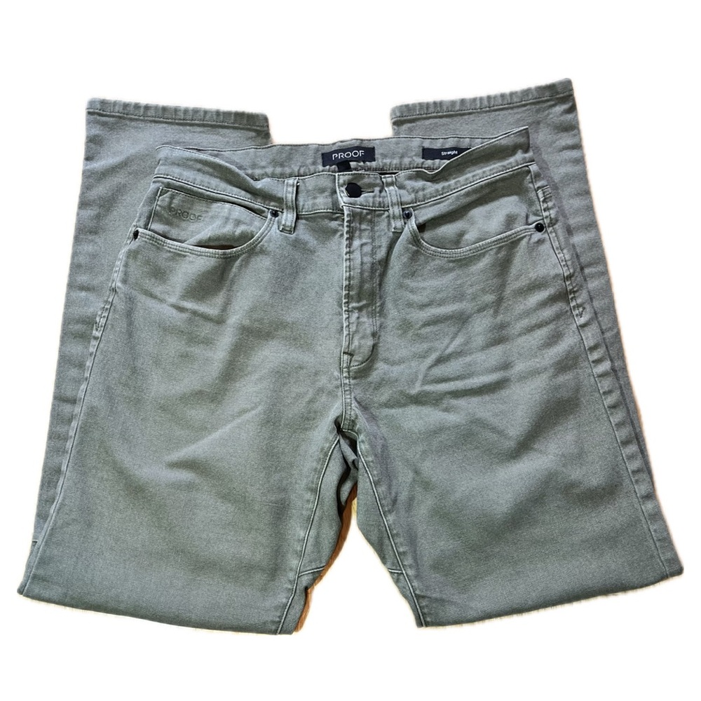 Proof Jeans Mens Straight Leg 29x30 Gray Denim Canvas HB Huckberry